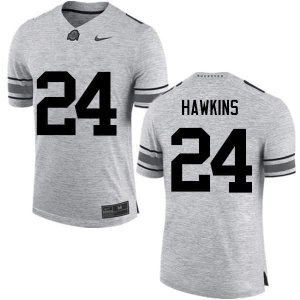 NCAA Ohio State Buckeyes Men's #24 Kierre Hawkins Gray Nike Football College Jersey NVC5145GR
